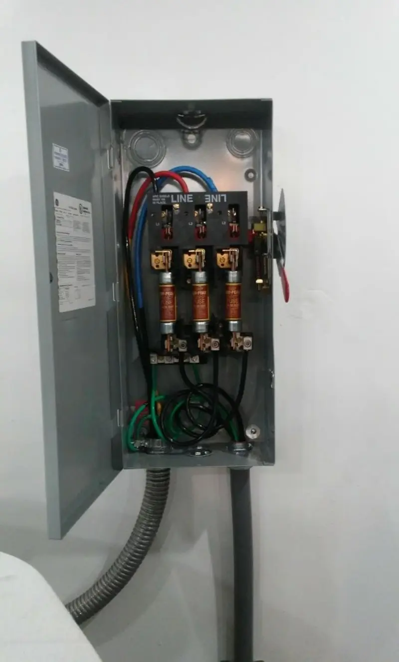 Three-phase disconnect switch installed for Electrical Wiring & Rewiring in Wyckoff
